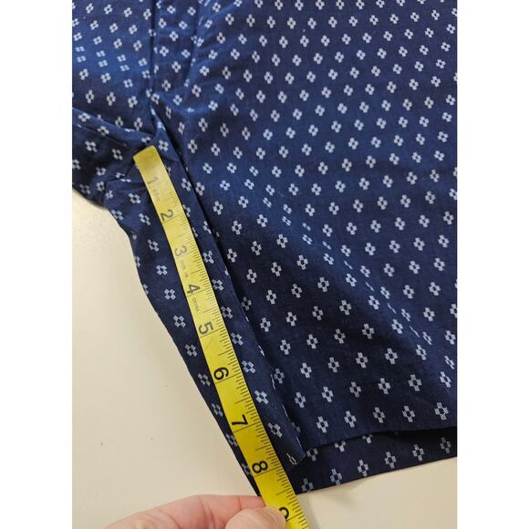 J ferrar 38 navy blue geometric print pocket golf everyday shorts EUC comfort - Picture 6 of 7